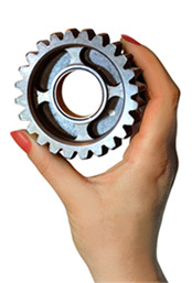 Communication solutions - Axiom Communications - hand with cog